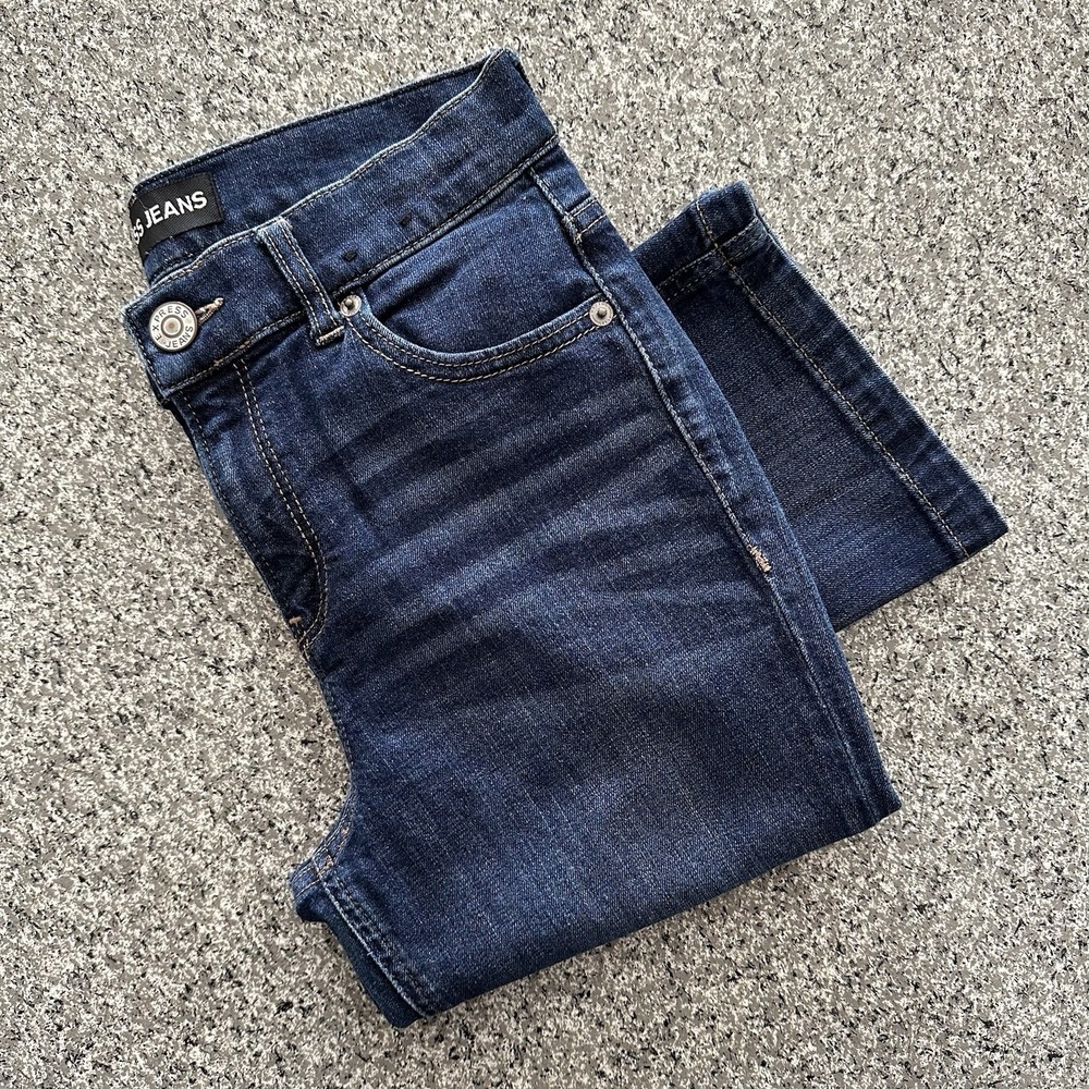 Express Jeans Womens 2 27x26 Bell Crop High‎ Rise Medium Wash Stretch